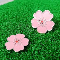 Ensemble de clips magnétiques pour chapeau de golf en alliage de zinc en forme de fleur personnalisée, accessoires de marqueur de golf découpés, cadeau souvenir pour événement d'équipe de golf