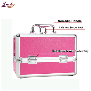 Estuche de <span class=keywords><strong>Maquillaje</strong></span> Profesional de Aluminio, Maletín de Cosméticos para Artistas, Bolsa de Viaje, Maleta de Belleza para Uñas con Gran Capacidad de Almacenamiento - Product Image 4