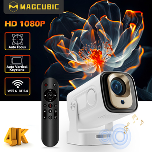 Projecteur de films LED portable d'extérieur HY310 Android 14 330 ANSI compatible 8K avec objectif automatique, Wi-Fi, haut-parleur Bluetooth, pour camping, format de poche - Product Image 1