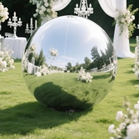 Ballon miroir sphérique géant en PVC pour décoration d'événements, boule disco gonflable brillante, fournisseur de ballons gonflables brillants