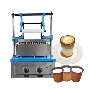 Customized Semi Automatic Chocolate Coating Cone Edible Coffee Cup Making Machine