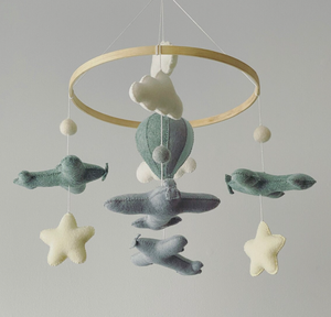 Aereo bambino Mobile vivaio mobile fatto <span class=keywords><strong>a</strong></span> <span class=keywords><strong>mano</strong></span> regalo del bambino mongolfiera Mobile culla Mobile - Product Image 2