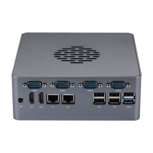 Mini PC industriel Barebone LGA1151 6e-9e génération, double LAN I210, <span class=keywords><strong>4x</strong></span> COM, <span class=keywords><strong>8x</strong></span> USB, 2x DDR4, 2x HD NVME, refroidissement actif - Product Image 1