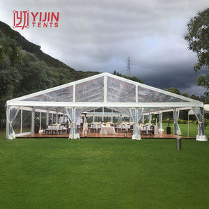 Tente de réception extérieure imperméable de luxe à structure en aluminium et toit transparent en PVC pour mariages et événements - Product Image 4