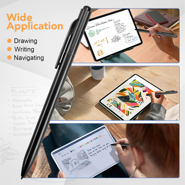 Emr Digital Stylus Pen for Kindle 4096 Pressure Level Sensitivity with Tilt Support and Palm Rejection Eraser Function