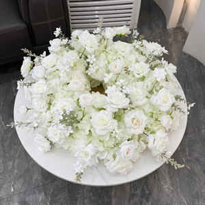 Arrangements floraux de table transfrontaliers de haute qualité, centres de table de mariage, boules de fleurs, ensembles de vases et chandeliers, couronnes de fleurs en soie - Product Image 1