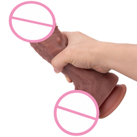 Dildo de Alta Calidad en Oferta con Textura Realista, Juguetes Sexuales con Forma de Pene, Dildo Artificial con Herpes para Mujeres, Masturbador Femenino