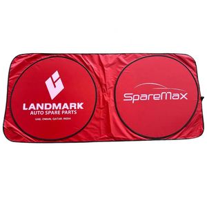 Custom Logo Universal Foldable Double Circle Car Windshield Sunshade - Product Image 4