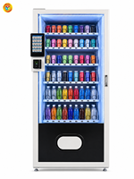 Distributeur automatique intelligent à écran tactile, 54 compartiments, boissons froides de 3 à 20 degrés Celsius, avec gestion à distance pour les entreprises