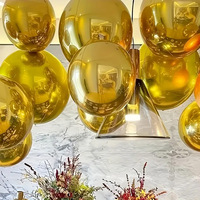 Ballons en aluminium en forme de sphère 4D dorés, de 10 à 60 pouces, parfaits pour les décorations de mariage, d'anniversaire, d'événements et de fêtes