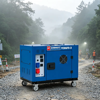 Générateur diesel monophasé super silencieux 8kW 9kW Max, groupe électrogène portable AVR, réservoir de carburant 25L, 230V 400V 10kVA, démarrage électrique, 50Hz 733cc