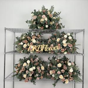 Vente en gros 40 cm Boule de fleurs artificielles Bouquet de mariage Centre de table Arrangement de boules de roses rouges roses pour événement de mariage - Product Image 6