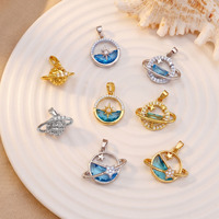 Accessoires esthétiques Resoul, breloques célestes, pendentif en zircon plaqué or, breloque étoile, fournitures pour la création de bijoux