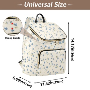 New <b>Women</b> Fashion <b>Backpack</b> Waterproof Portable <b>Backpack</b> Durable <b>Large</b> Size Customs Flowers Travel Bag - Product Image 3