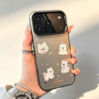 Coque de téléphone antichoc en PC+TPU avec motif de dessin animé pour iPhone 18 17 16 15 14 Pro Max, design mignon, protection contre les chutes, protection de l'appareil photo