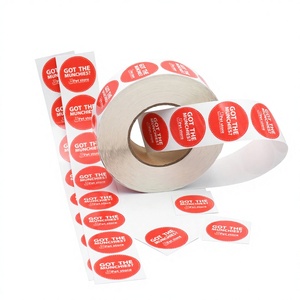 Custom Printed Round Pet Store <strong>Label</strong> Stickers Waterproof Self Adhesive PVC <strong>Packaging</strong> Roll <strong>Labels</strong> for Logo Branding - Product Image 1