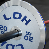 Disques de musculation professionnels en acier massif de qualité compétition, profil ultra-mince, calibrés, personnalisables