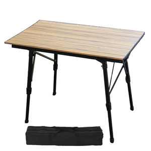 Mesa plegable de aluminio para exteriores, de aluminio para mesa plegable pícnic, barbacoa, fácil de doblar, con bolsa de almacenamiento, barata, altura ajustable - Product Image 2