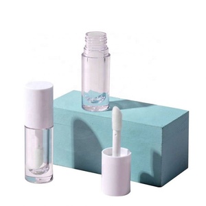 Wholesale Purple Yellow Pink Brown Empty <b>Foundation</b> Tube Transparent Lip Gloss Tubes With Big Wand Applicator Lipgloss Packaging - Product Image 4