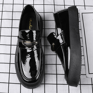 Nuevas Zapatillas Oficiales de Alta Calidad 2024 para Hombre, Planas, Modernas, Sin Cordones, Tacones Altos, Mocasines, Plataforma, Zapatos Negros, Precio Bajo de Fábrica - Product Image 6