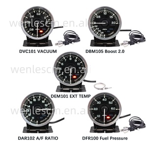 เกจวัด Wenle <span class=keywords><strong>Defi</strong></span> <span class=keywords><strong>A1</strong></span> วัดโวลต์ อุณหภูมิน้ำ อุณหภูมิน้ำมัน แรงดันน้ำมัน รอบเครื่องยนต์ แรงดันสุญญากาศ บูสต์ อุณหภูมิภายนอก อัตราส่วนผสมเชื้อเพลิง แรงดันน้ำมันเชื้อเพลิง แบบรวม - Product Image 2