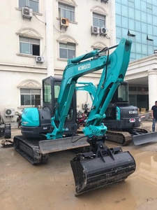 Excavatrice sur chenilles d'occasion Kobelco 55SR, mini-pelle de 5,5 tonnes, moteur Yanmar, godet de 0,21 m3 pour la construction - Product Image 1