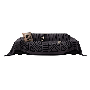 Sofa Cover <b>Plush</b> Geometric Pattern 71x134inch Non Slip Anti Scratch Machine Washable Sofa Slipcover - Product Image 1