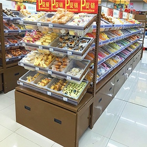 Giá để hàng siêu thị hai mặt, đứng sàn, bằng kim loại, dùng trưng bày thực phẩm tươi sống, khô, hạt, trái cây, đồ ăn nhẹ - Product Image 4