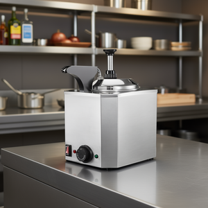 Distributeur de fromage en acier inoxydable avec pompe, 2,6 Qt, 650W, température réglable, équipement commercial de maintien au chaud - Product Image 2