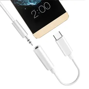 Adaptor headphone AUX 3.5mm Whosale, untuk Google Pixel 3/3XL/2 / XL, untuk Samsung HTC U11 U12 Essential 3.5 ke kabel AUX Tipe C