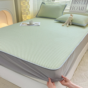 DouDou Ice Silk Cooling Mat 2024 New Summer Student Dormitory <b>Single</b> Washable Bed <b>Sheet</b> Mat 3-Piece Set - Product Image 1