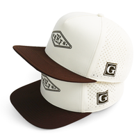 Topi Snapback Unisex Gaya Vintage HS46 Tahan Air Berlubang Laser Grosir Logo Kustom untuk Aktivitas Luar Ruangan, Berperahu, Pantai
