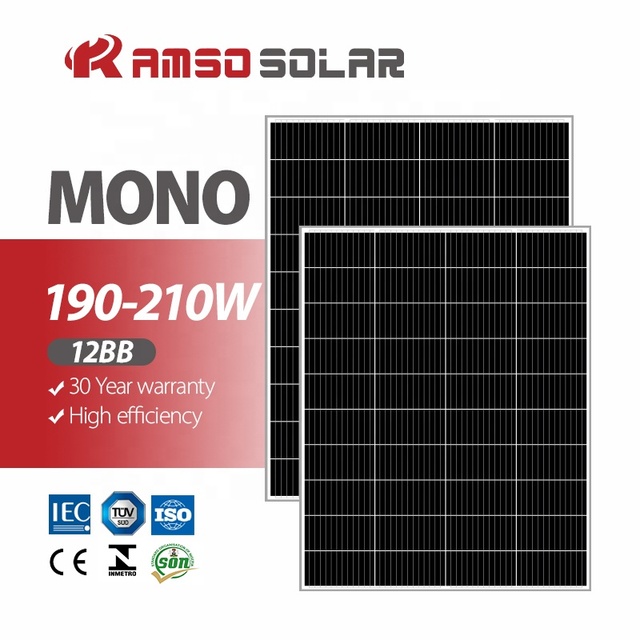Small Size Mini Monocrystalline Solar Panel 12V 18V 24V 20W 190W 200 Watt Solar Panel for Home Use Solar Panel