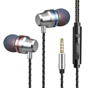 3.5mm Jack ligne contrôlée Microphone écouteurs métal filaire jeu intra-auriculaire écouteurs musique Subwoofers casque - Product Image 1