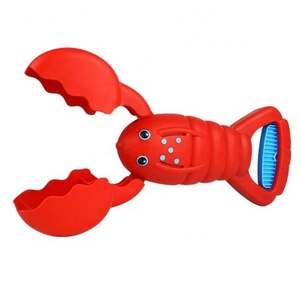 Verano al aire libre plástico rojo langosta juguetes niños arena excavadora agarrador juguete mano pala playa garra Catcher - Product Image 4