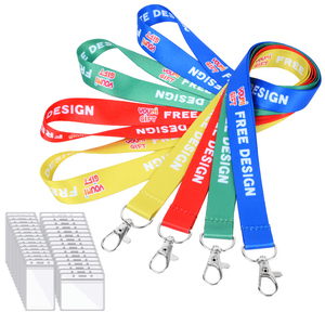 Cell Phone Id Card Holder Neck Strap Breakaway Dye Sublimation Printed Anime Pink Polyester Lanyard With Logo Custom
