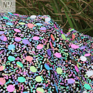 Nanyee Текстиль 3 + 5 + 18 мм, мелированная разноцветная ткань с блестками - Product Image 5