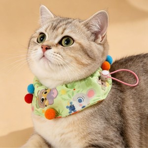 Pet Bibs Cat Elastic <b>Neck</b> <b>Warmer</b> Cartoon Pattern Cute Style All Seasons Pet Clothes Accessory - Product Image 1