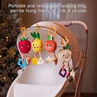 Tumama enfants doux fruits suspendus hochet ensemble bébé berceau et poussette jouets avec anneau de dentition siège de voiture en peluche suspendus bébé jouets