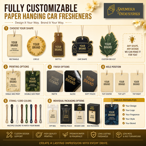 Fabricant de cartes parfumées suspendues pour véhicules de luxe, logo de marque personnalisé, diffuseur de parfum pour voiture, collection de senteurs à marque privée - Product Image 4