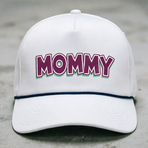 หมวกกอล์ฟเชือกผูกแบบกำหนดเอง หมวกกลางแจ้ง 5 ชิ้น พร้อมโลโก้แบบกำหนดเอง หมวกเบสบอลสีขาว หมวกแม่ - Product Image 2