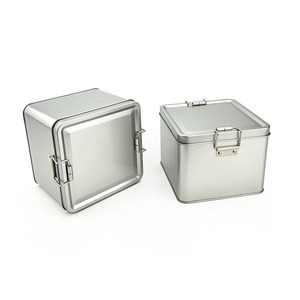Custom Sliver <strong>Rectangular</strong> Metal <strong>Tin</strong> Container Sandwich Lunch Box Pastries Candy Sweets Bread <strong>Biscuit</strong> Cookie <strong>Tin</strong> - Product Image 1