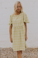 Robe d'allaitement à carreaux pour maman, vente en gros, vêtements d'allaitement et de maternité pour l'allaitement et l'alimentation du bébé