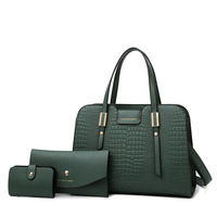 Nouvel ensemble trois pièces rétro européen et américain pour femmes, sac fourre-tout décontracté mère-fille en PU avec bandoulière chaîne, style urbain minimaliste