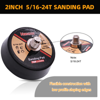 Support de ponçage VIBRATITE 2 pouces, filetage 5/16-24T, crochet et boucle de 16 mm d'épaisseur, pour polissage