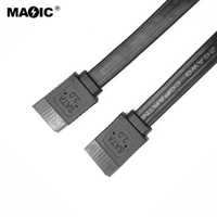 Kabel Data SATA 3.0 III Konektor Lurus Kecepatan Tinggi Tembaga Murni 40cm 6Gbps Kabel SAS Kabel Data Hard Drive Saluran Ganda
