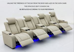 उच्च गुणवत्ता वाले आधुनिक वास्तविक चमड़े के आकार का विस्तार करने योग्य परिवर्तनीय सोफे सेट के साथ सेट लिविंग रूम के लिए वापस टफ्फ्टेड - Product Image 2