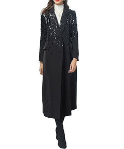 Chaqueta de un solo botón para mujer, elegante, hecha a medida, abrigos transpirables, chaquetas con patrón sólido tejido Abaya - Product Image 2