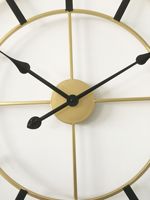 Jam Dinding Besi Tempa Eropa Modern Industrial Dekoratif Hitam Besar Tanpa Suara untuk Interior