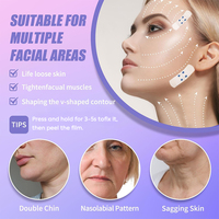Bande faciale de levage de visage sous le maquillage, bande invisible de levage de visage pour la peau affaissée, pour les yeux de jowls